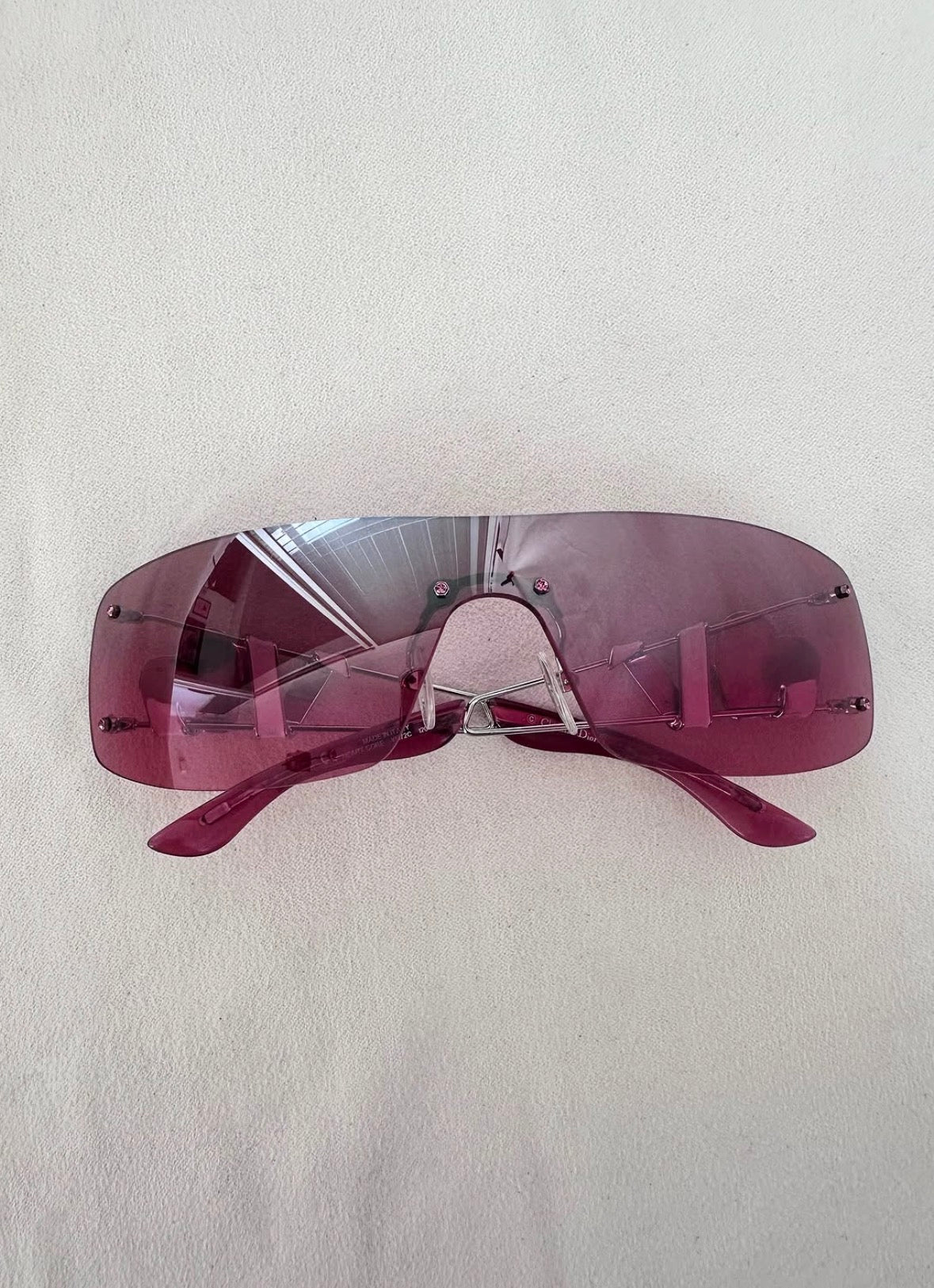 Rare Dior John Galliano “Heart Core” Crystal Pink Sunglasses