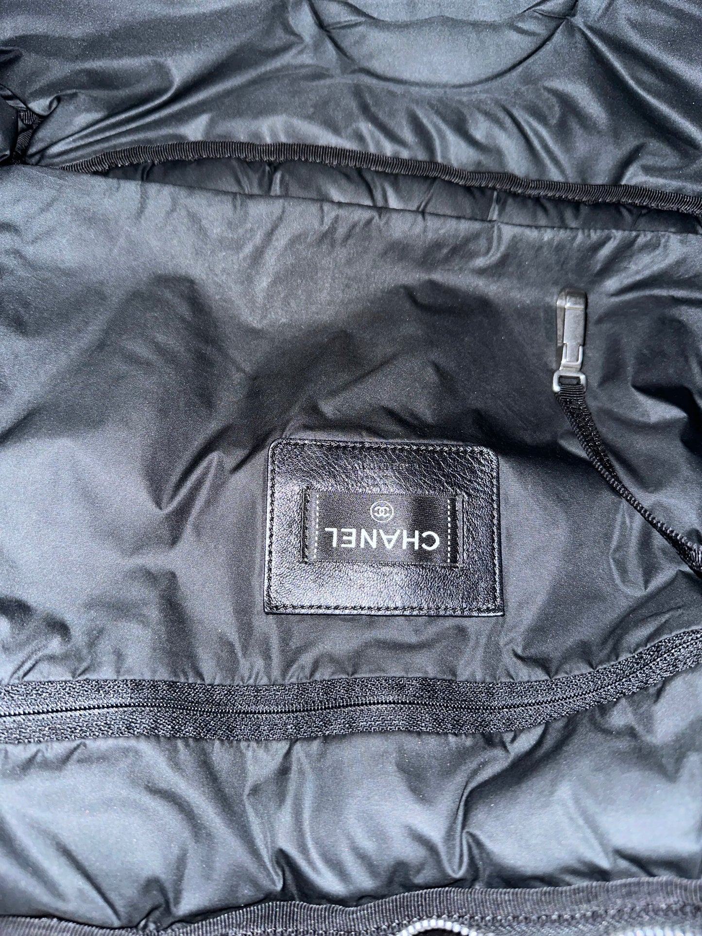 Chanel Large Two-Way Cocoon Bowling Travel Bag Black