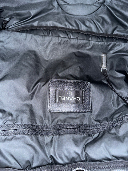 Chanel Large Two-Way Cocoon Bowling Travel Bag Black