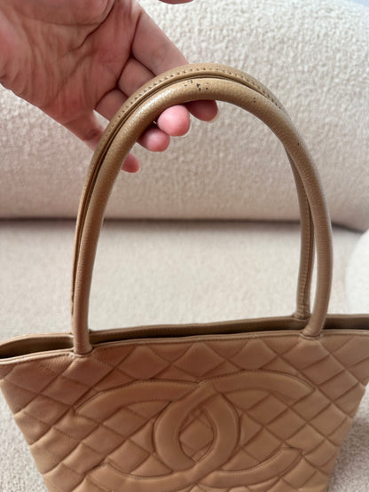 Chanel Caviar Medallion Shopping Tote Bag