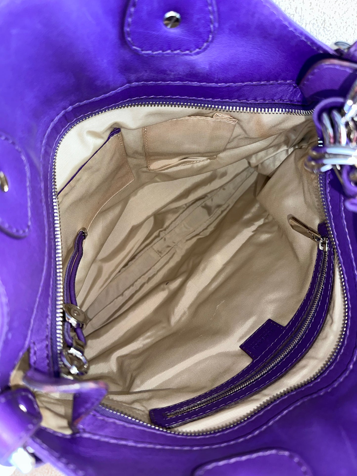 Versace c.2009–2011 Vintage Rosette Chain Leather Tote