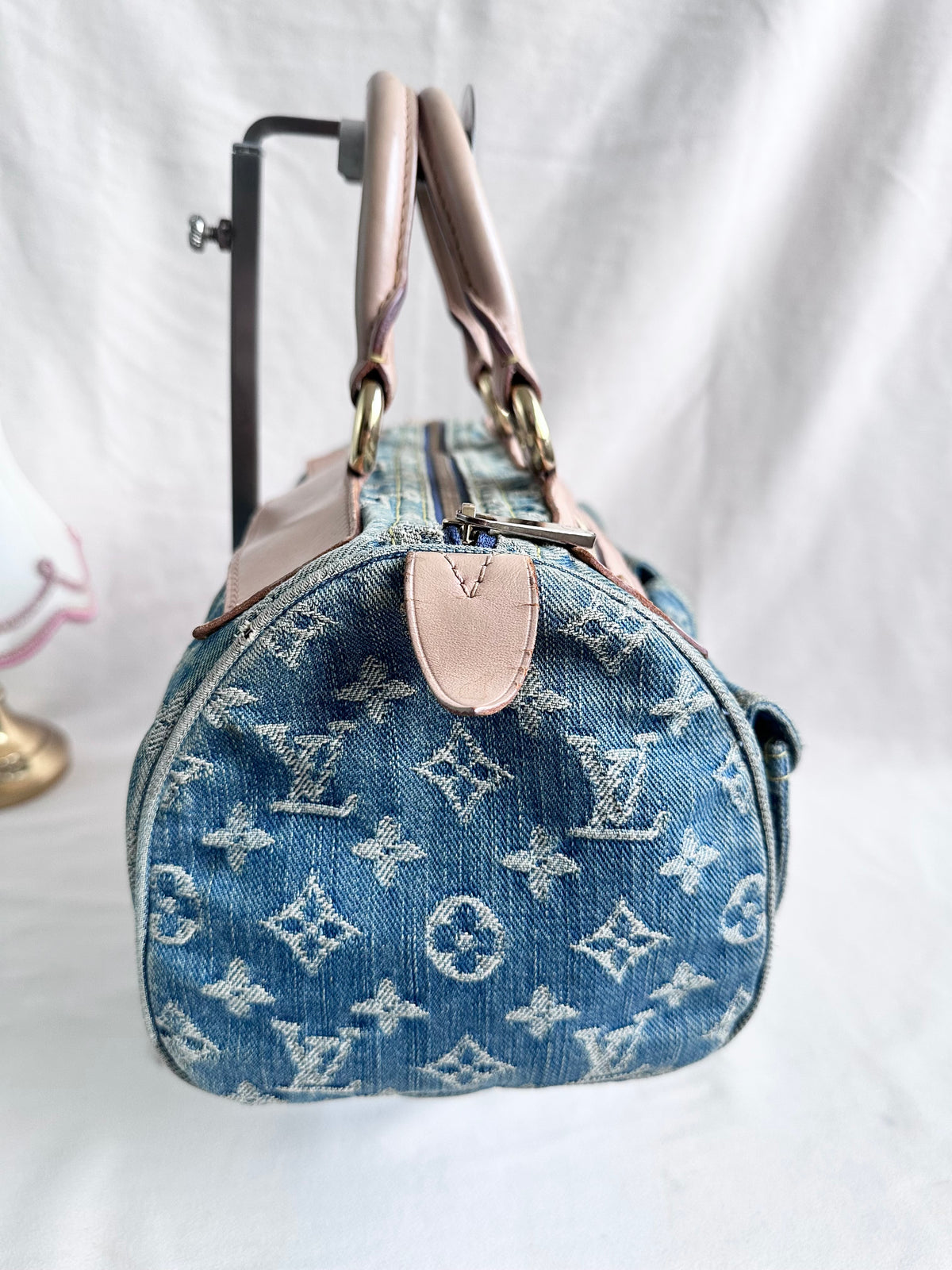 Louis Vuitton Blue Denim Neo Speedy Boston Bag