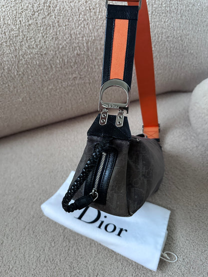 Dior by John Galliano “Remove before flight” Oblique Shoulder Bag