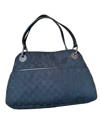 Gucci Black GG Hobo Shoulder Bag