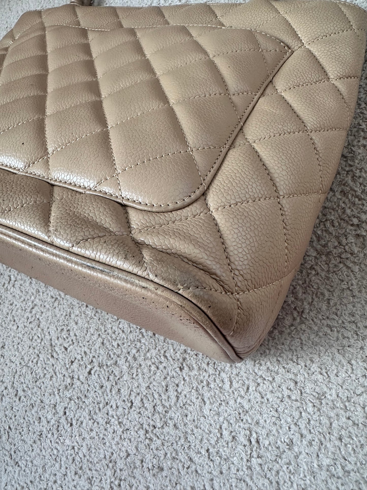 Chanel Caviar Medallion Shopping Tote Bag