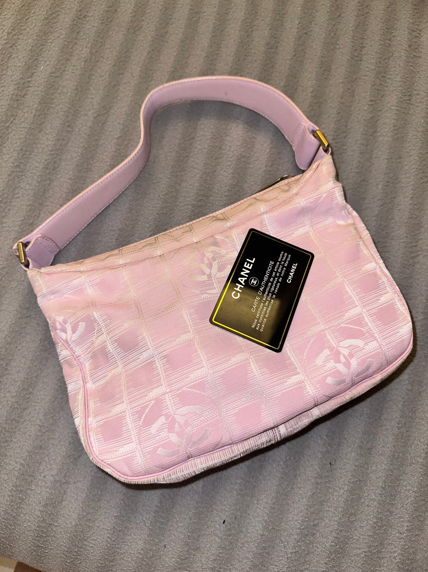 Chanel Pink Mini Travel Line Hobo Bag
