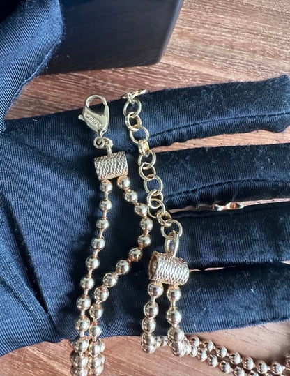 Rare Dior Vintage Gold Tone Waterfall Statement Necklace Crystals