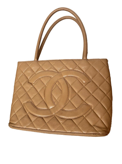 Chanel Caviar Medallion Shopping Tote Bag