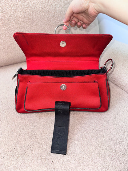 Dior John Galliano Hardcore Medium Hobo Shoulder Bag Crystal Logo