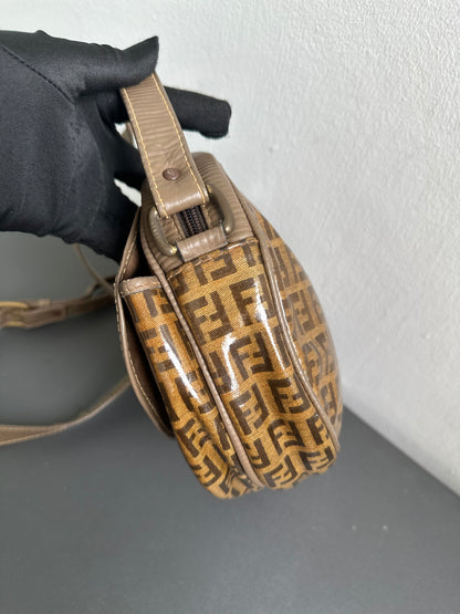 Fendi FF Zucca Zucchino Oval Crossbody Bag