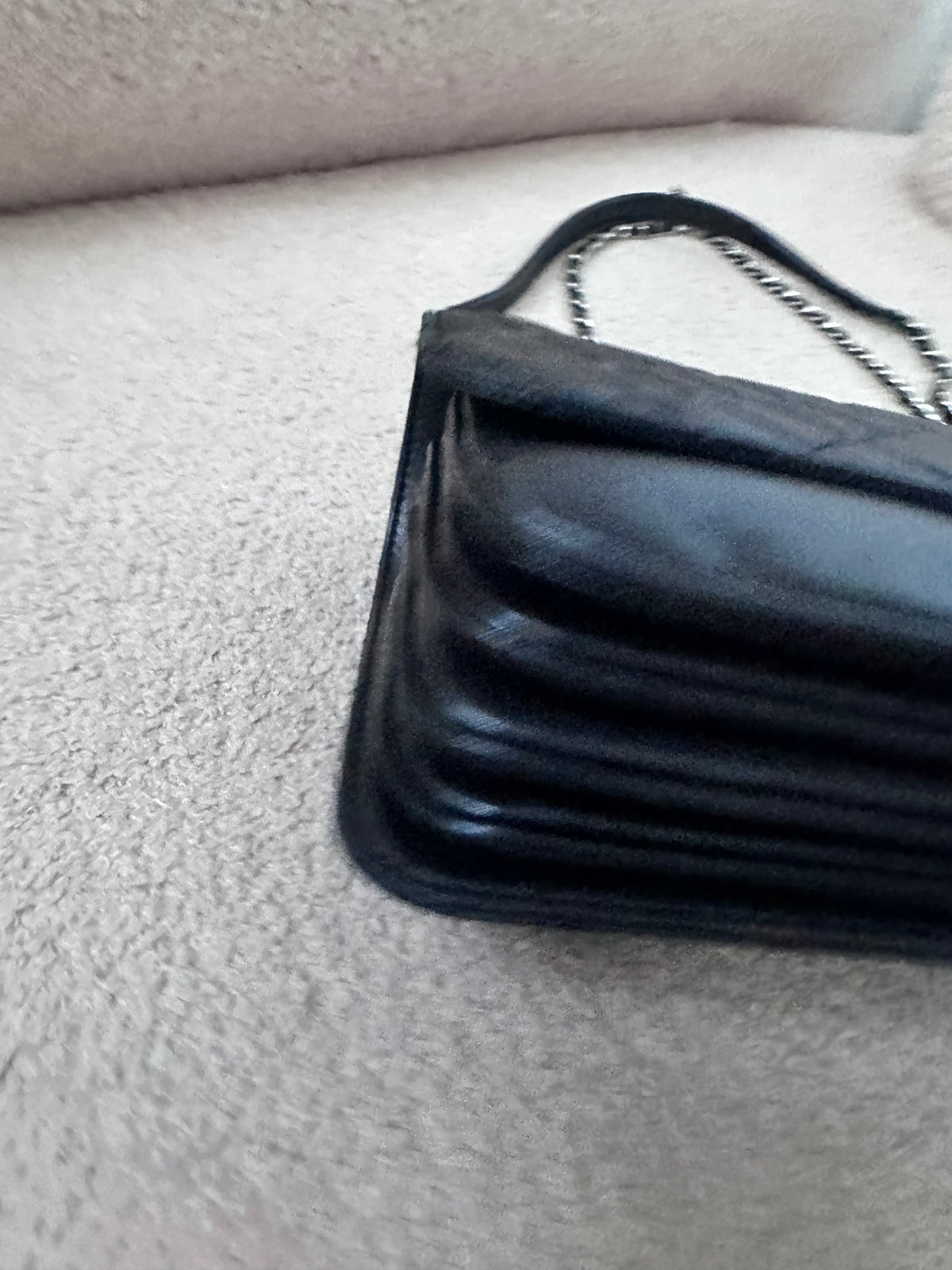 Chanel Quilted Accordion Classic Medium Flap Black SHW