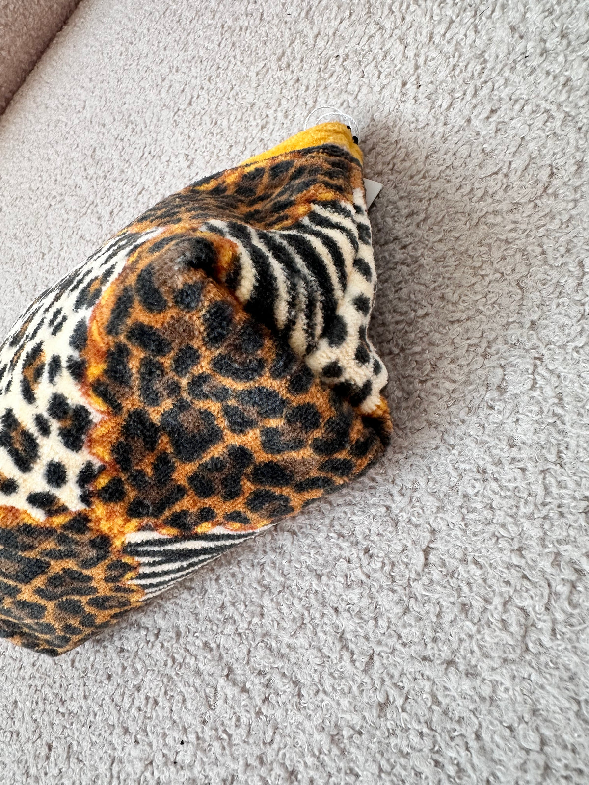 Dior Vintage Animal Print Vanity Zip Pouch