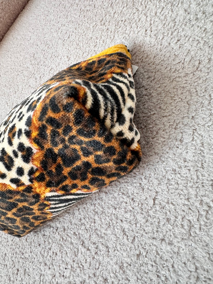 Dior Vintage Animal Print Vanity Zip Pouch