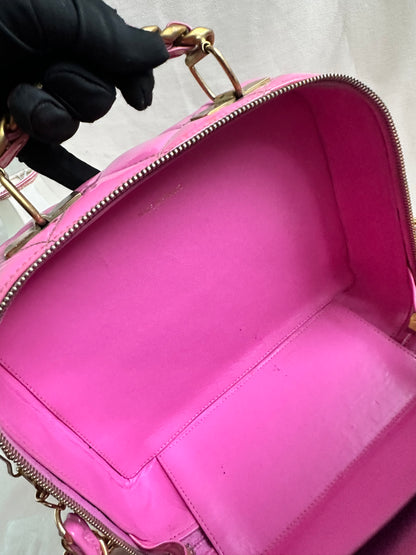 Rare Chanel 1995 Barbie Pink Medium Vanity Two Way Bag with Chain