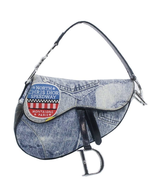 Dior John Gallinao Speedway Denim Saddle Bag