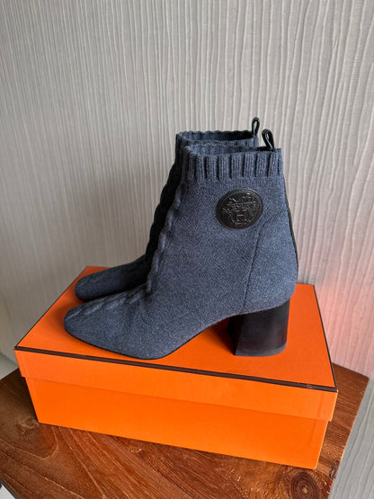 Hermes Knit Ankle Boots Volver Jenna 60
