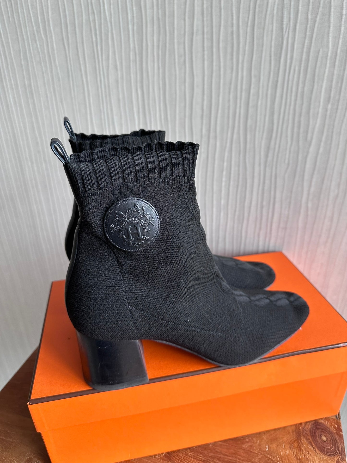 Hermes Knit Ankle Boots Volver Jenna 60