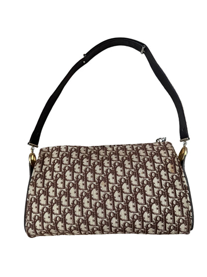 Dior Brown Oblique Trotter Boston Shoulder Bag