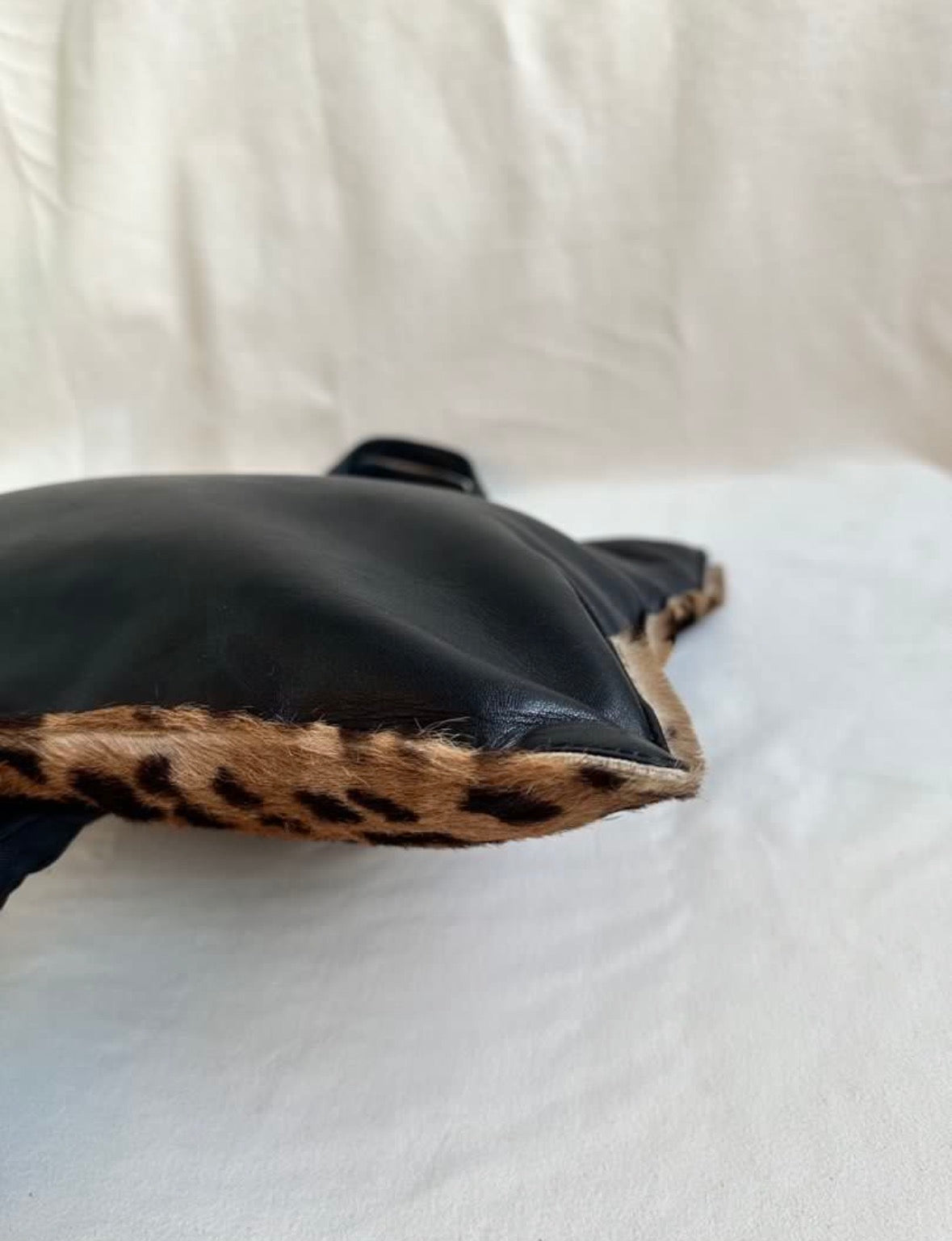 RARE Loewe Pony Hair Leopard Print Nappa Leather Vintage Tote Bag