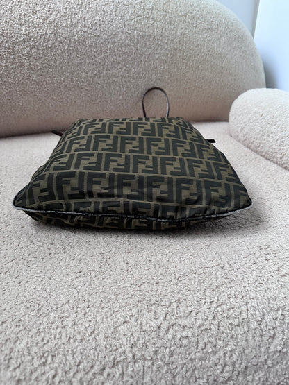 Fendi Vintage FF Logo Zucca Hobo Tote Bag