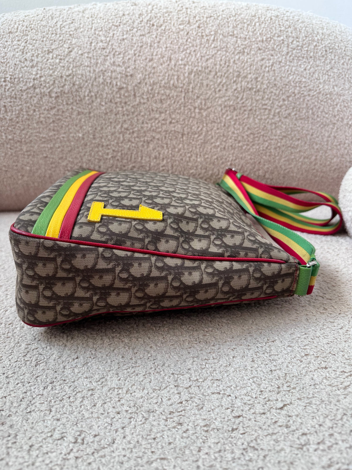Dior Rasta 2004 John Galliano Rainbow Messenger Crossbody Bag