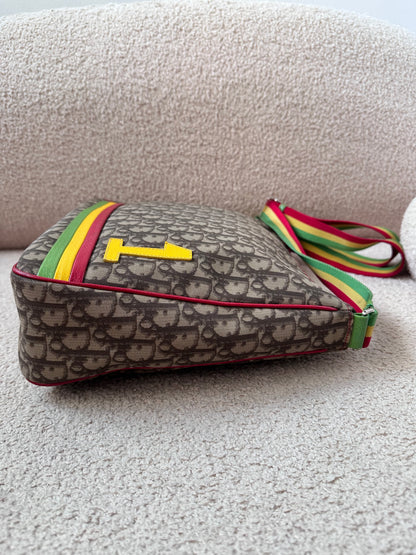 Dior Rasta 2004 John Galliano Rainbow Messenger Crossbody Bag