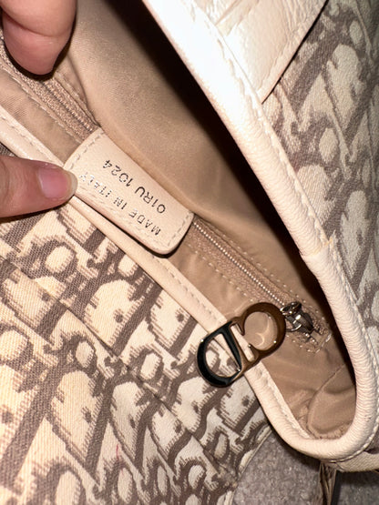 Dior 2005 John Galliano Vintage Embroidery Flower Trotter Saddle Bag