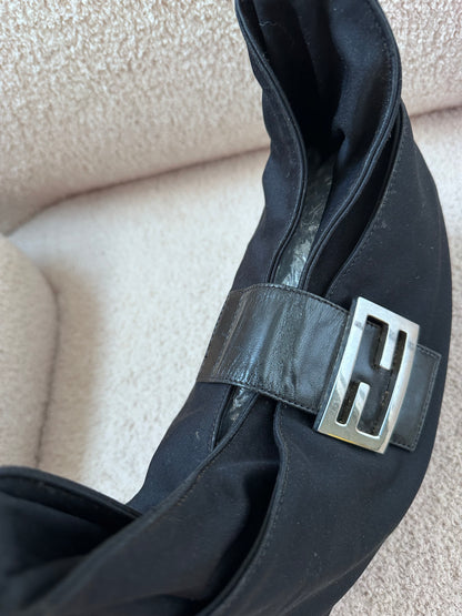 Fendi FF Baguette Hobo Black