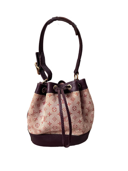 Louis Vuitton Noelie Monogram Mini Lin Canvas Bucket Bag
