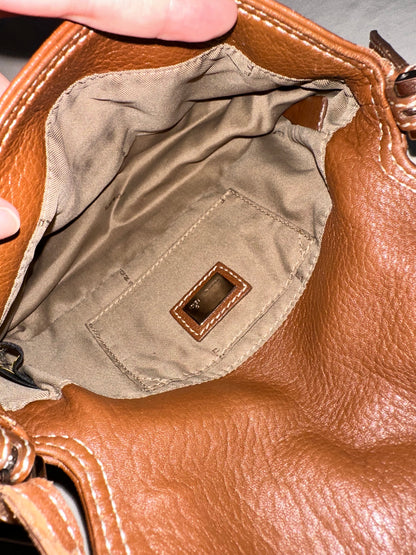 Fendi Brown Leather Small Baguette Bag