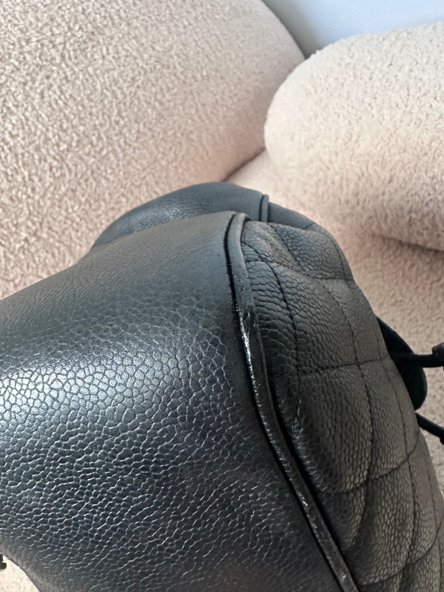 Chanel Caviar Large Vintage Quilted CC Backpack - Black / 24k Gold Plated Hardware