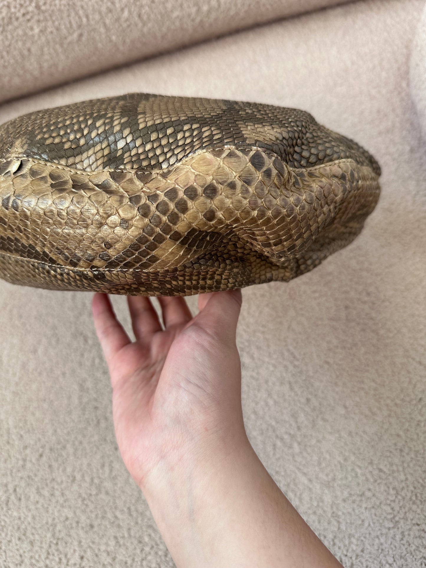 VALENTINO GARAVANI Python Serpent Hobo sculptural Serpent Handle