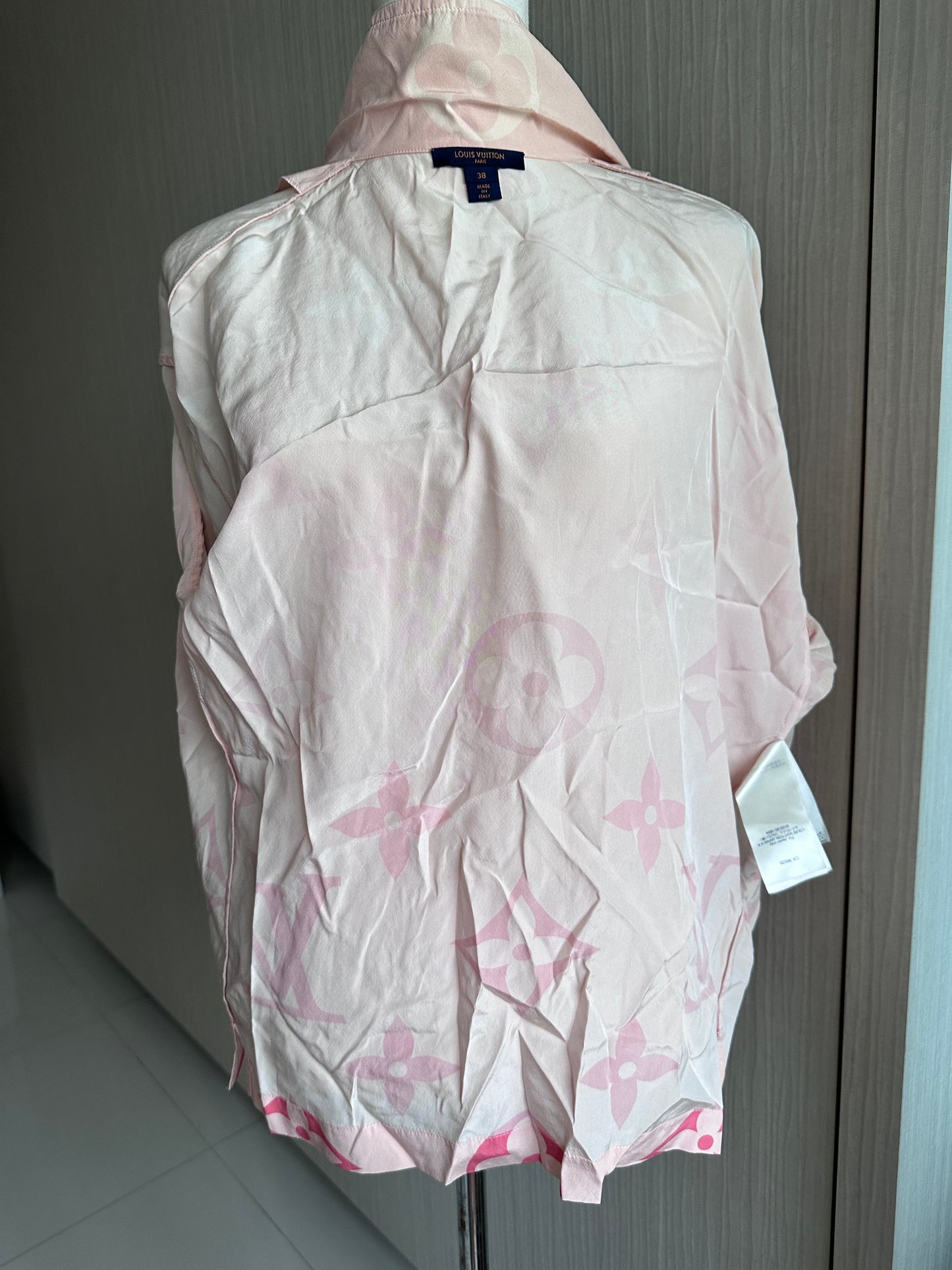 Louis Vuitton 2025 Silk Pink Ombre Pyjamas Shirt Top