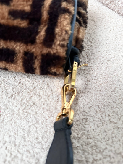 Fendi Shearling Fur Zucca Baguette