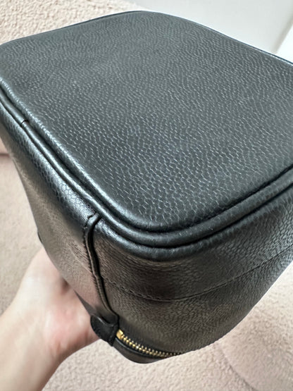 Chanel Vintage Caviar Vanity Top Handle Bag Black