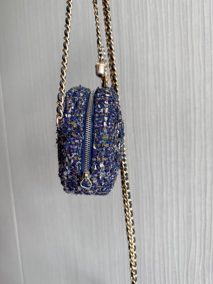 Chanel Autumn Limited Edition Round Tweed Sling Bag