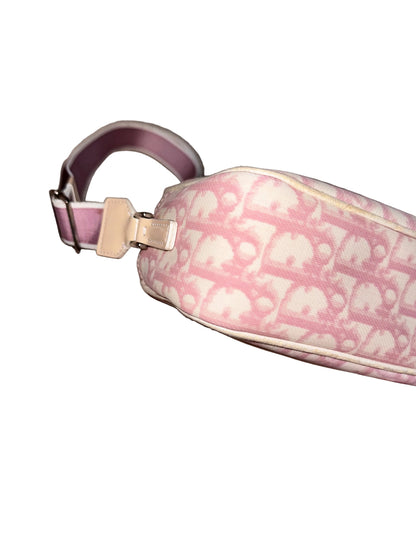 Dior 2003 Pink Trotter Oblique Diorissimo Crossbody Bag