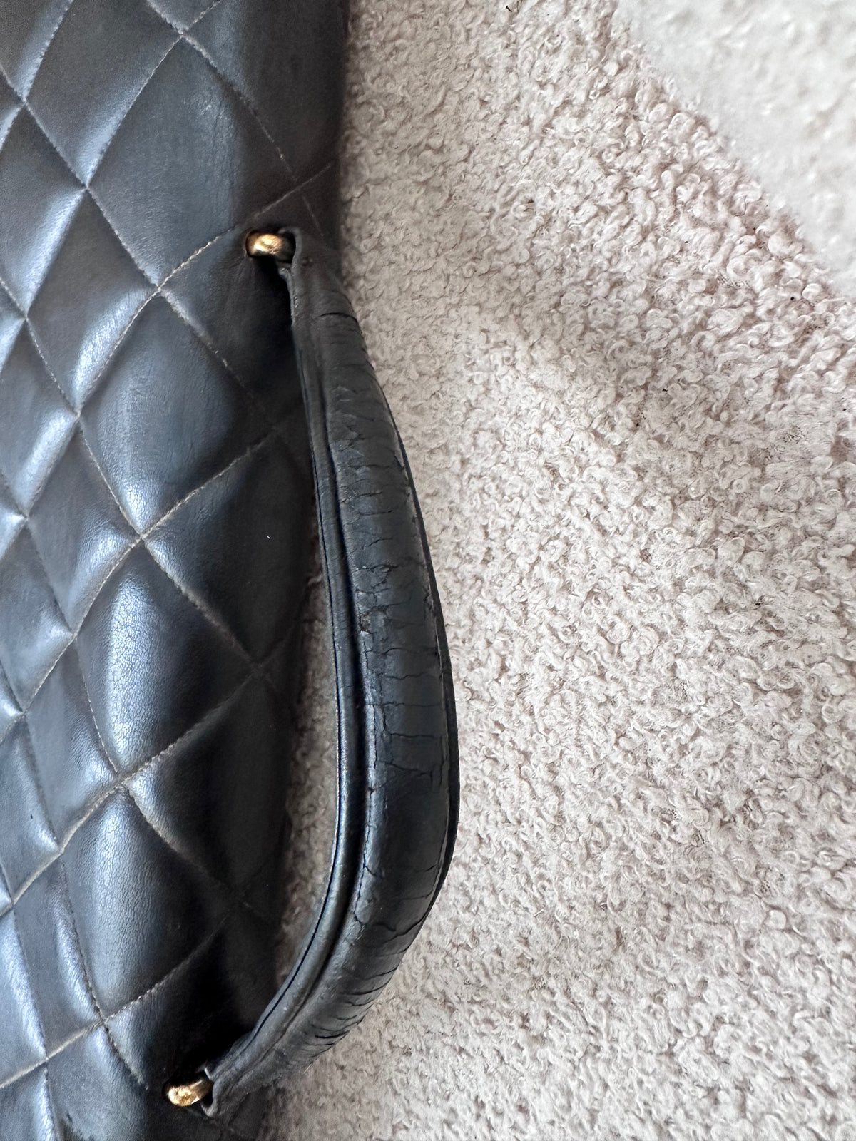 Vintage Chanel Jumbo Briefcase Business Tote Bag Rare Vintage