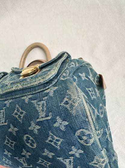 Louis Vuitton Blue Denim Neo Speedy Boston Bag