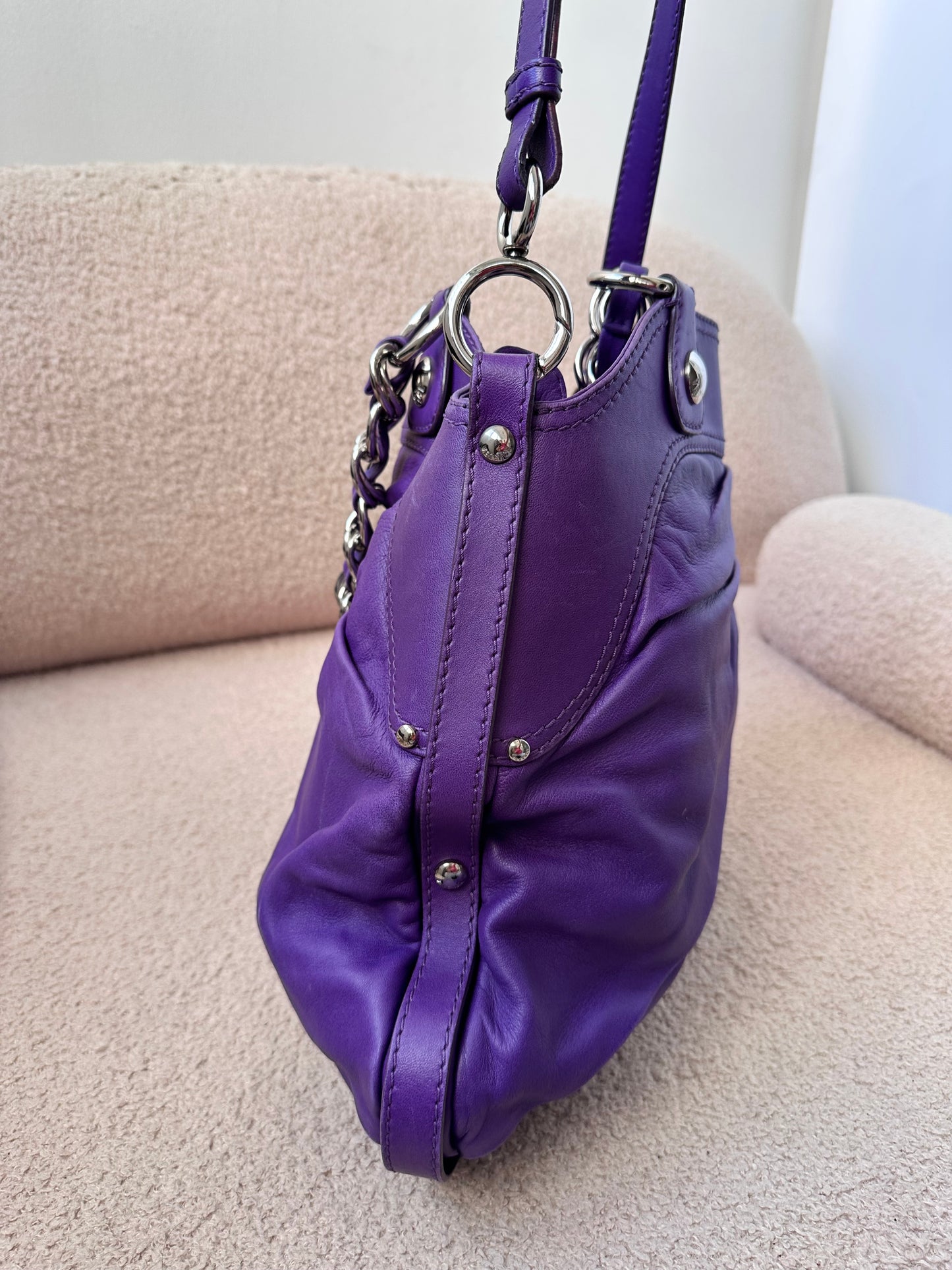 Versace c.2009–2011 Vintage Rosette Chain Leather Tote