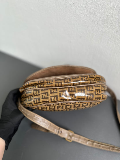 Fendi FF Zucca Zucchino Oval Crossbody Bag