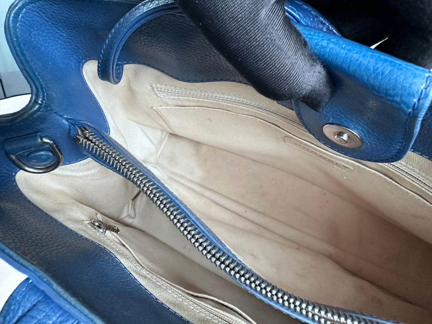 Chanel Cerf Executive Tote - Blue Calf Leather