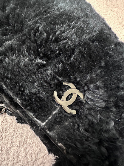 Chanel Archive 2000-2002 Rabbit Fur East West Tote