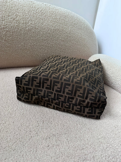 Fendi Vintage Brown FF Zucca Tote Bag