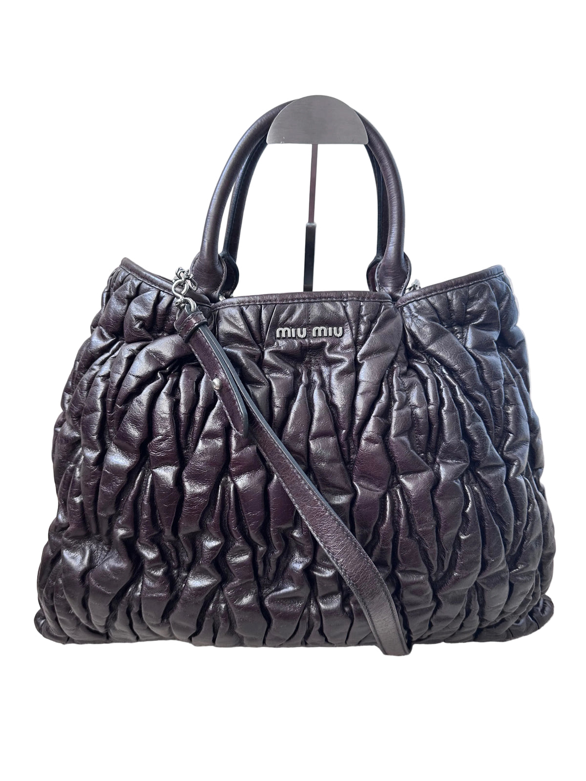 Miu Miu XL Large Matelasse Napa Leather Tote Bag