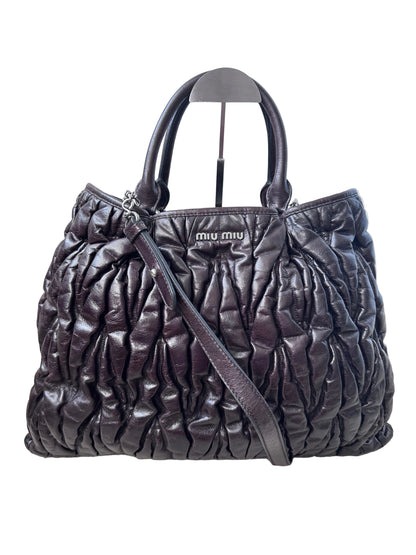 Miu Miu XL Large Matelasse Napa Leather Tote Bag
