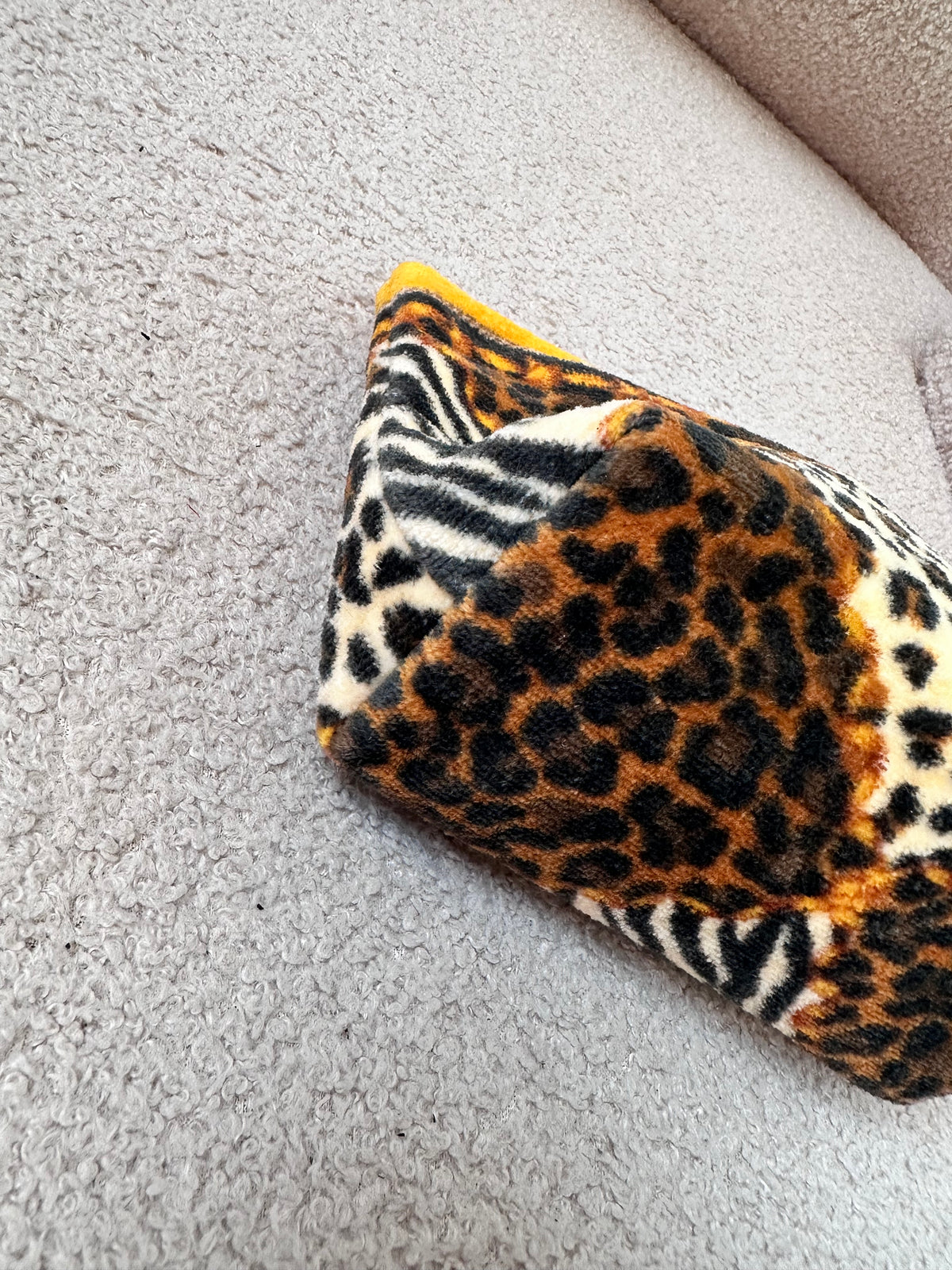 Dior Vintage Animal Print Vanity Zip Pouch