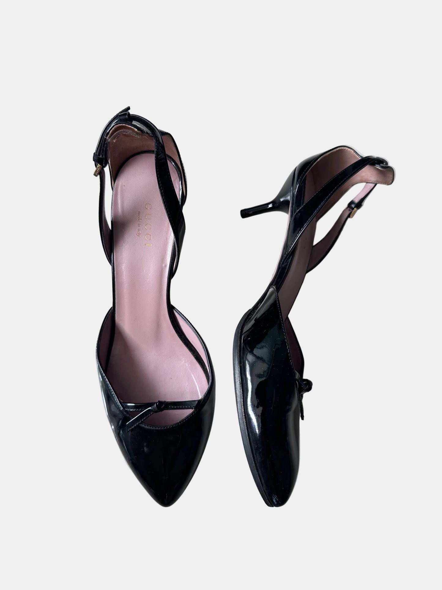 Gucci D’orsay Slingback Kitten Pumps Heels (Size 37.5)