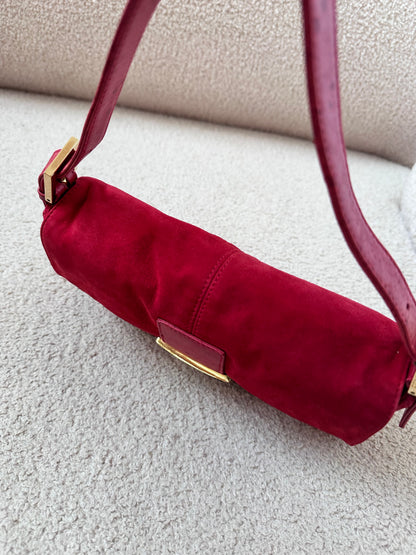 Fendi Glitter FF Gold Buckle Baguette