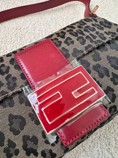 ULTRA RARE Fendi Leopard Cheetah Print Baguette